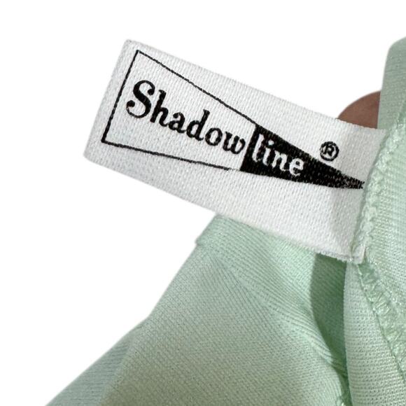 Vintage Shadowline Mint Green Nightgown Small Nylon Lace Floral Robe Sleepwear - Picture 6 of 6